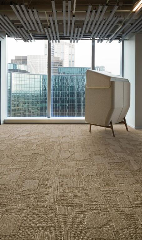 Interface Etched & Threaded planks / Bouclé / 25 cm x 100 cm / Beige