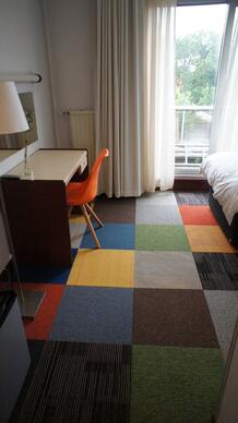 Heuga & Interface carpet tiles at Budget-Hotel Hazerswoude-RijndijkBudget Mix