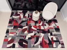 Custom Made by Interface Circa Then Crimson Carpet Tiles